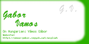 gabor vamos business card